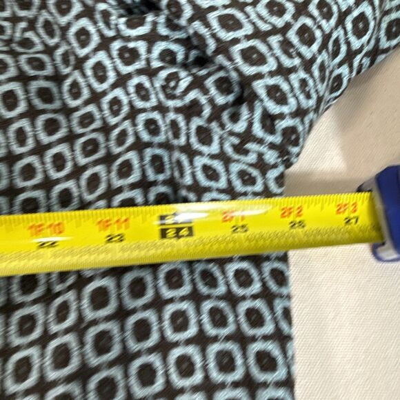 Worthington Woman Brown & Turquoise Open Fringe Coat Pockets Lined Size 22W - Picture 6 of 11